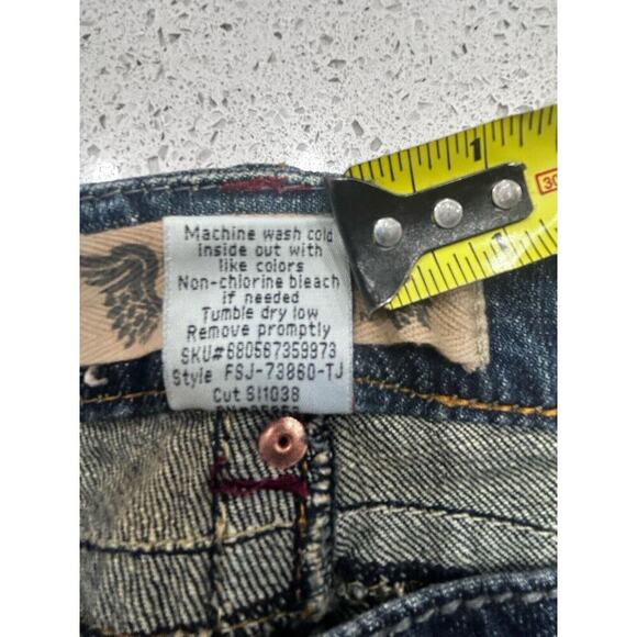 Freestyle Revolution Jeans Women's Sz 7 Low Rise Boot Cut Med Wash Embroidered - Picture 9 of 9